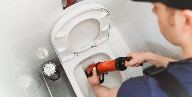 Unblocking toilet