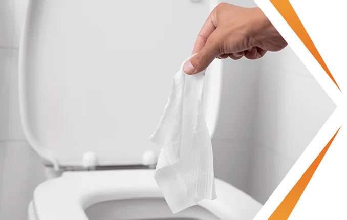 Throwing paper in toilet