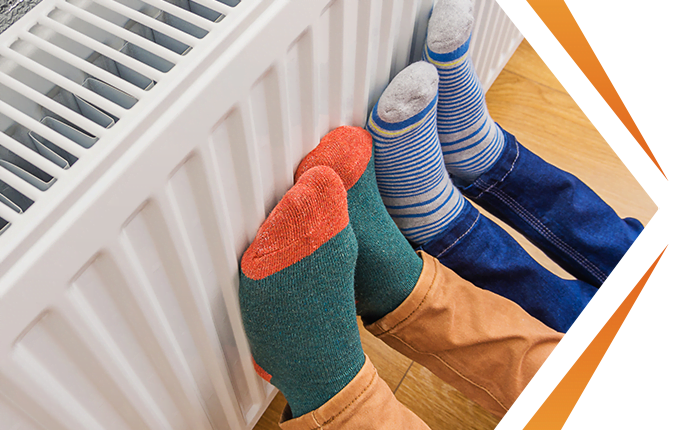 Kids feet on Radiator
